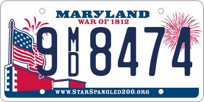 MD license plate 9MD8474