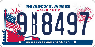 MD license plate 9MD8497