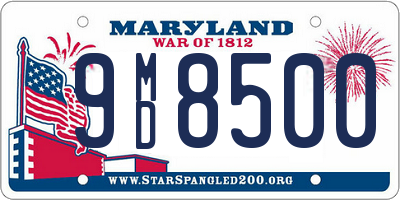 MD license plate 9MD8500