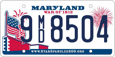 MD license plate 9MD8504