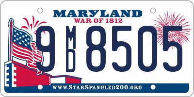 MD license plate 9MD8505