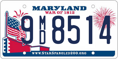 MD license plate 9MD8514