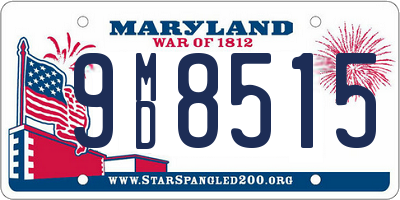 MD license plate 9MD8515