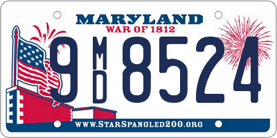 MD license plate 9MD8524