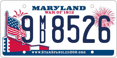 MD license plate 9MD8526