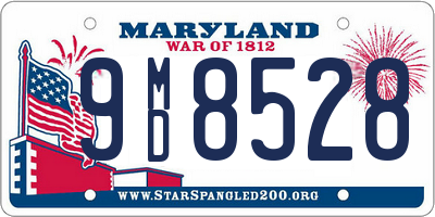 MD license plate 9MD8528