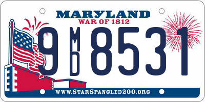 MD license plate 9MD8531