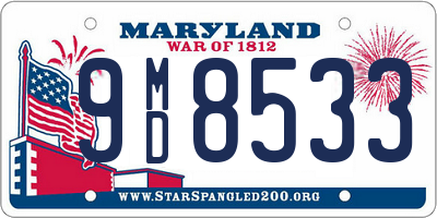 MD license plate 9MD8533