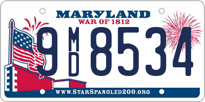 MD license plate 9MD8534
