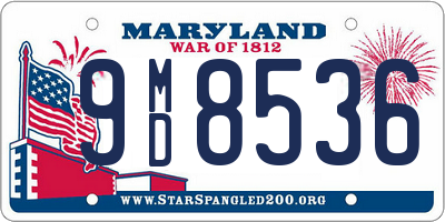 MD license plate 9MD8536