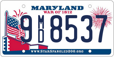 MD license plate 9MD8537