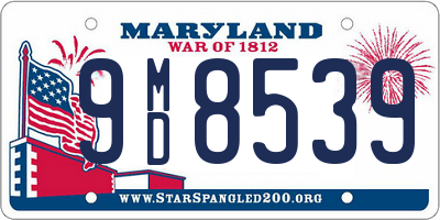 MD license plate 9MD8539