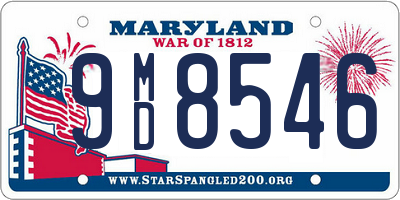 MD license plate 9MD8546