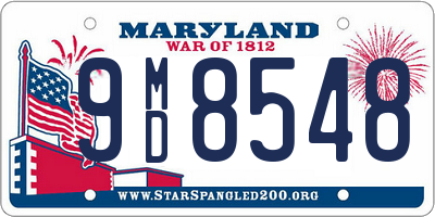 MD license plate 9MD8548