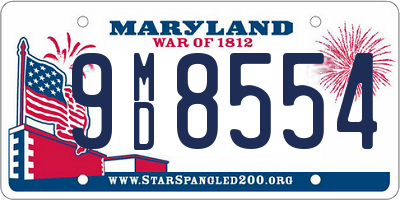 MD license plate 9MD8554