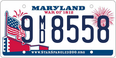 MD license plate 9MD8558