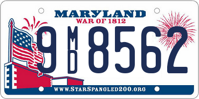 MD license plate 9MD8562