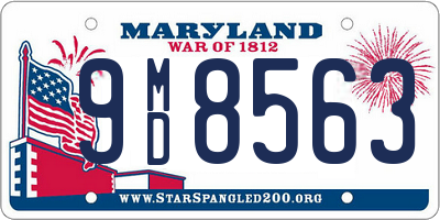 MD license plate 9MD8563