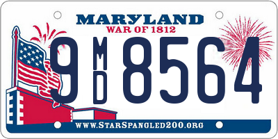 MD license plate 9MD8564