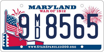 MD license plate 9MD8565