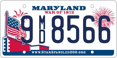 MD license plate 9MD8566