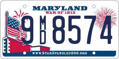 MD license plate 9MD8574