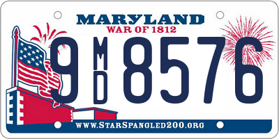 MD license plate 9MD8576