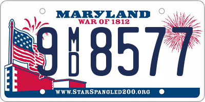 MD license plate 9MD8577