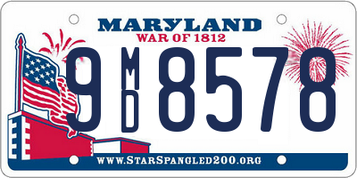 MD license plate 9MD8578