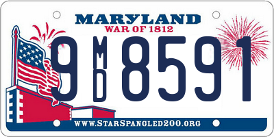 MD license plate 9MD8591