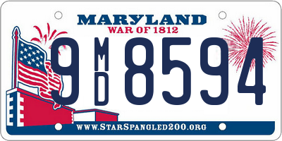 MD license plate 9MD8594