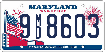 MD license plate 9MD8603