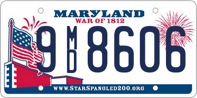 MD license plate 9MD8606