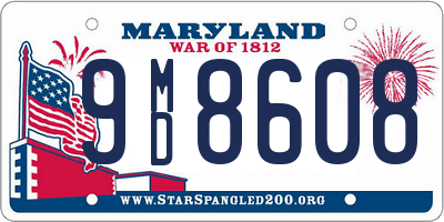 MD license plate 9MD8608