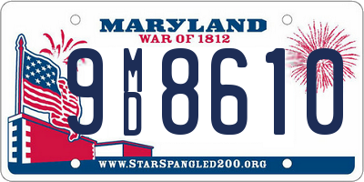 MD license plate 9MD8610