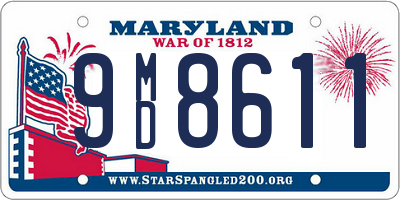 MD license plate 9MD8611