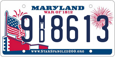 MD license plate 9MD8613