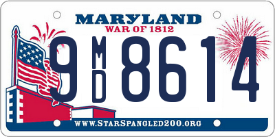 MD license plate 9MD8614