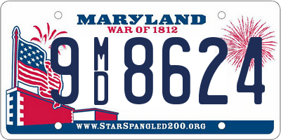 MD license plate 9MD8624