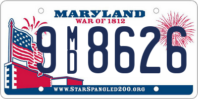 MD license plate 9MD8626