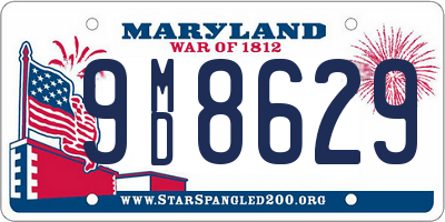 MD license plate 9MD8629