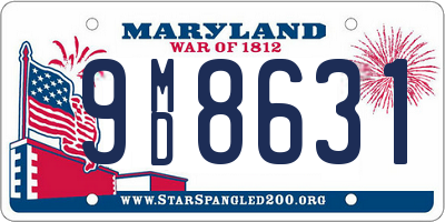 MD license plate 9MD8631