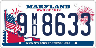 MD license plate 9MD8633