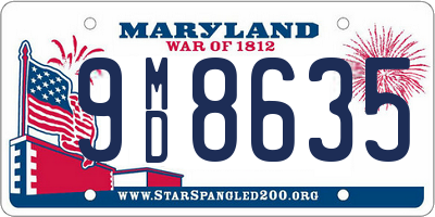 MD license plate 9MD8635