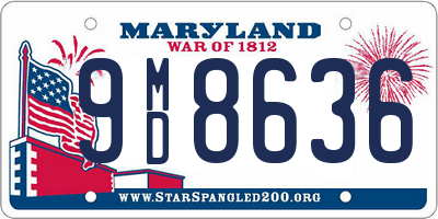 MD license plate 9MD8636