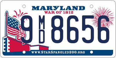 MD license plate 9MD8656