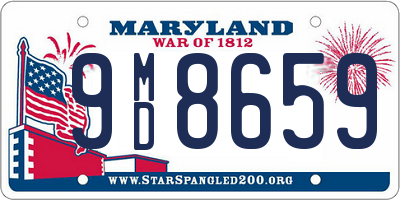 MD license plate 9MD8659