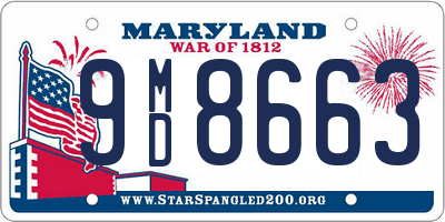 MD license plate 9MD8663