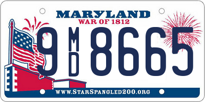 MD license plate 9MD8665