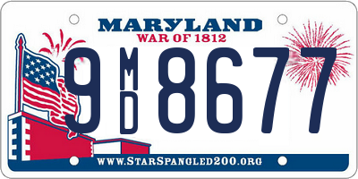 MD license plate 9MD8677